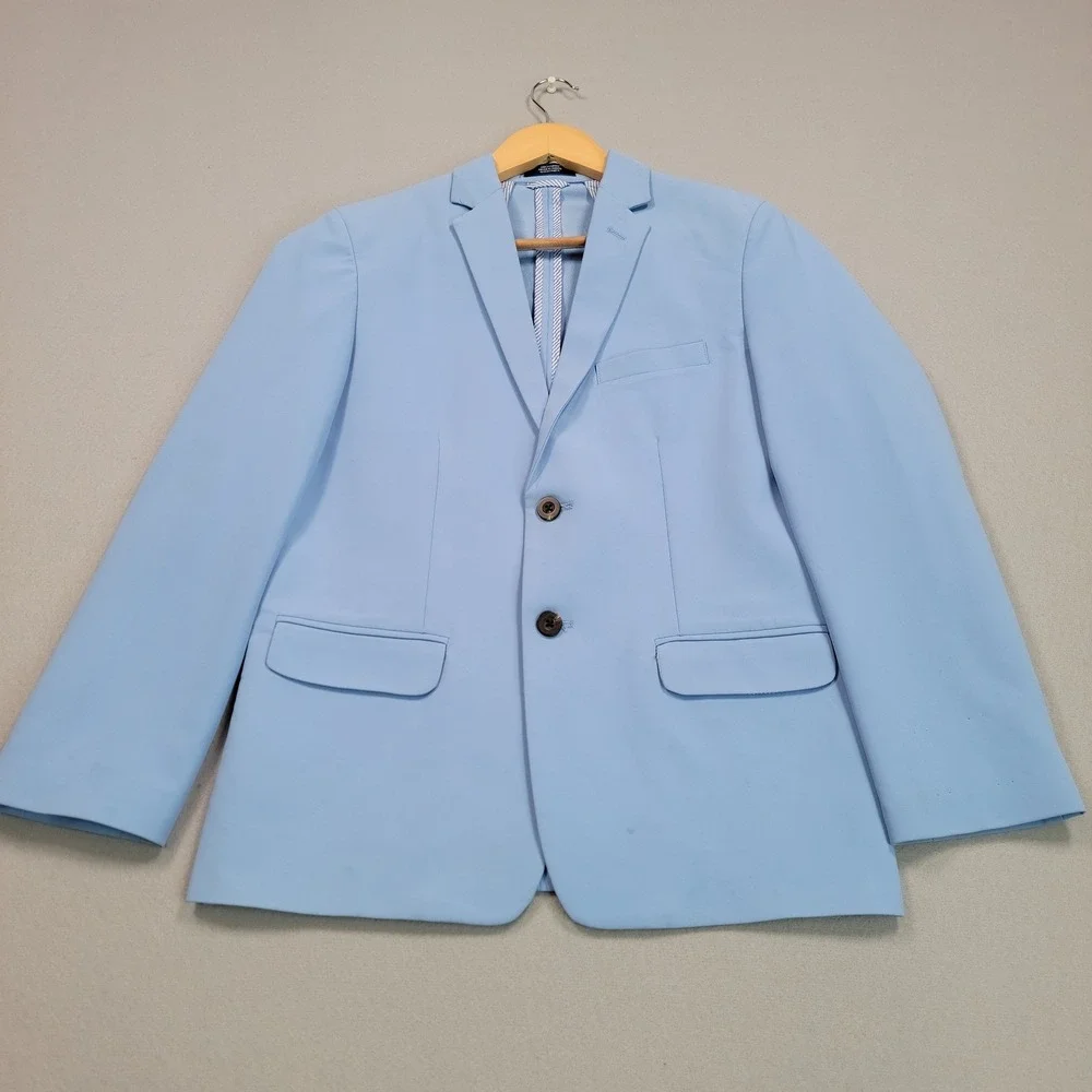 Izod Boys Light Blue Regular Fit Blazer Jacket Size 14, Pre-Owned READ